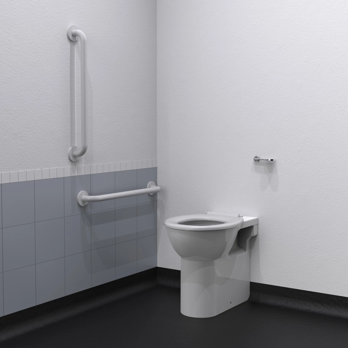 Nymas NymaPRO Back To Wall Ambulant Doc M Toilet Pack With Concealed Fixings - White 3 Nymas NymaPRO Back To Wall Ambulant Doc M Toilet Pack With Concealed Fixings - White
