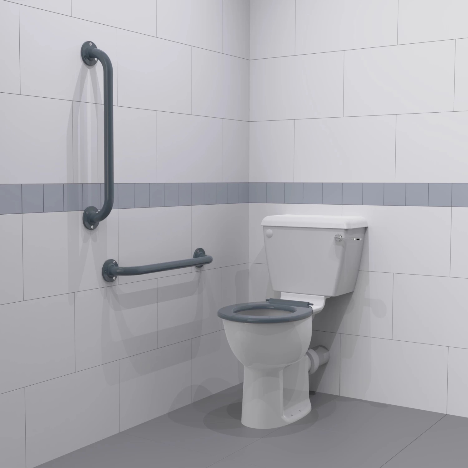 Nymas NymaPRO Close Coupled Ambulant Doc M Toilet Pack With Exposed Fixings - Dark Grey Grab Rails 4 Nymas NymaPRO Close Coupled Ambulant Doc M Toilet Pack With Exposed Fixings - Dark Grey Grab Rails - Image 2