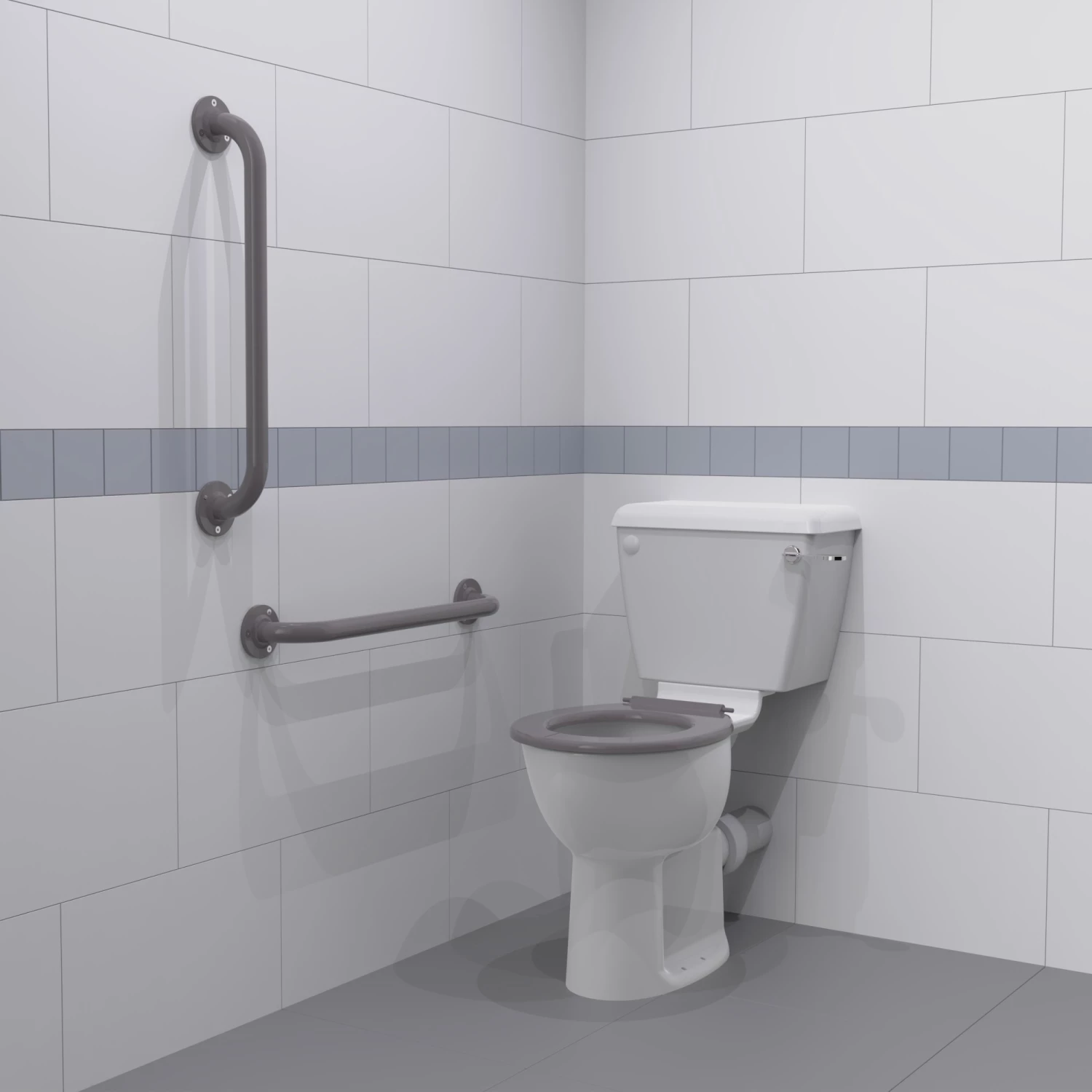 Nymas NymaPRO Close Coupled Ambulant Doc M Toilet Pack With Exposed Fixings - Grey Grab Rails 4 Nymas NymaPRO Close Coupled Ambulant Doc M Toilet Pack With Exposed Fixings - Grey Grab Rails - Image 2