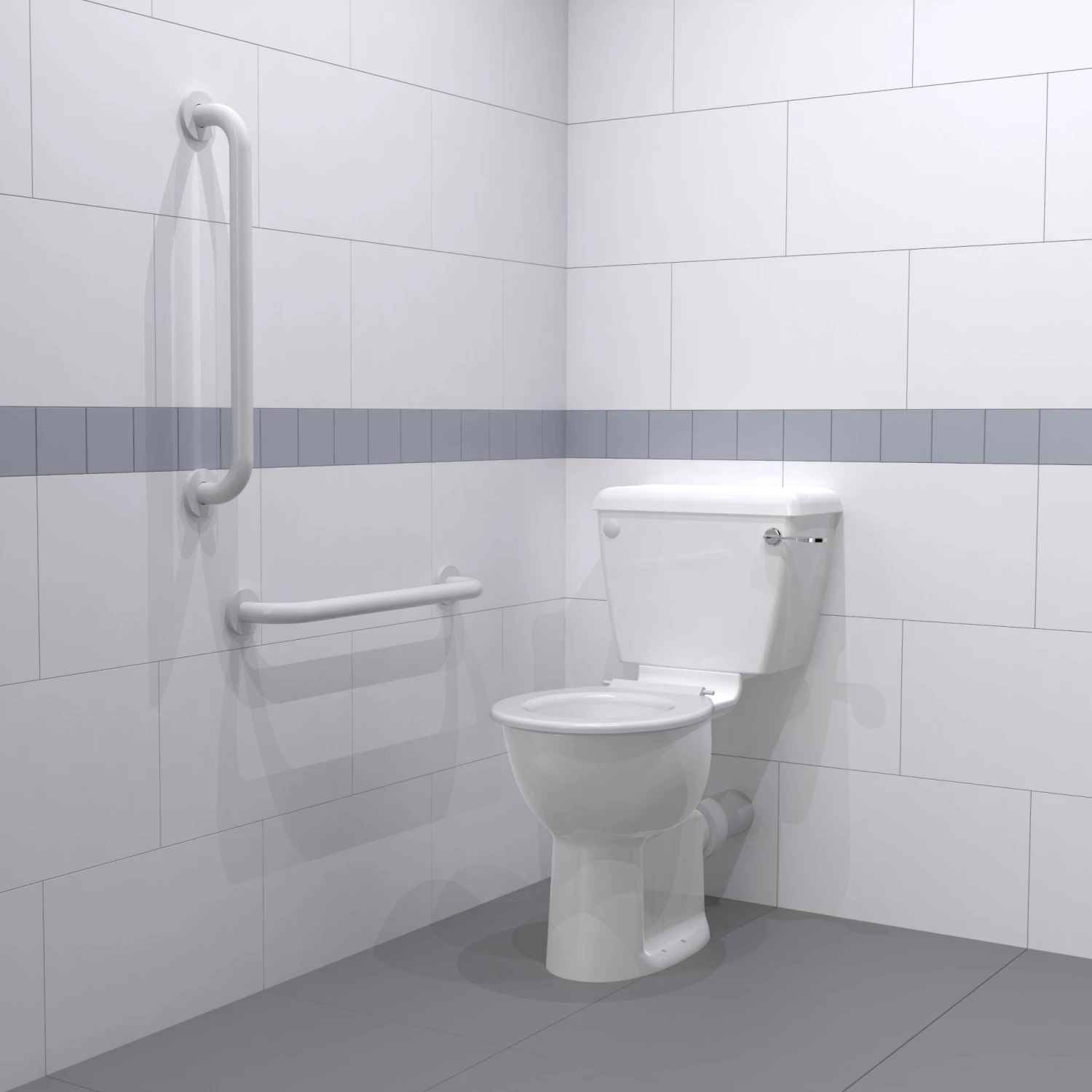 Nymas NymaPRO Close Coupled Ambulant Doc M Toilet Pack With Concealed Fixings - White Grab Rails 3 Nymas NymaPRO Close Coupled Ambulant Doc M Toilet Pack With Concealed Fixings - White Grab Rails