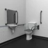 Nymas NymaPRO Close Coupled Doc M Toilet Pack With Stainless Steel Grab Rails - Dark Grey 2 Nymas NymaPRO Close Coupled Doc M Toilet Pack With Stainless Steel Grab Rails - Dark Grey -HEATANDPLUMB Sales nymas nymapro doc m pack dm200kcs dg 3