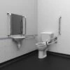 Nymas NymaPRO Close Coupled Doc M Toilet Pack With Stainless Steel Grab Rails - Polished 2 Nymas NymaPRO Close Coupled Doc M Toilet Pack With Stainless Steel Grab Rails - Polished -HEATANDPLUMB Sales nymas nymapro doc m pack dm200kcs sp 2