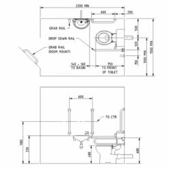 Nymas NymaPRO Close Coupled Doc M Toilet Pack With Stainless Steel Grab Rails - Polished 5 Nymas NymaPRO Close Coupled Doc M Toilet Pack With Stainless Steel Grab Rails - Polished -HEATANDPLUMB Sales nymas nymapro doc m pack dm700ks wh 10