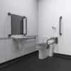 Nymas NymaPRO Back To Wall Doc M Toilet Pack With Stainless Steel Grab Rails - Grey 2 Nymas NymaPRO Back To Wall Doc M Toilet Pack With Stainless Steel Grab Rails - Grey -HEATANDPLUMB Sales nymas nymapro doc m pack dm800kcs gy 2
