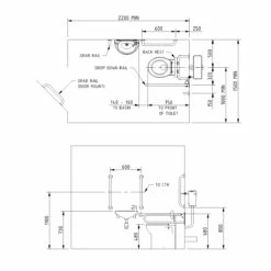Nymas NymaPRO Back To Wall Doc M Toilet Pack With Stainless Steel Grab Rails - White