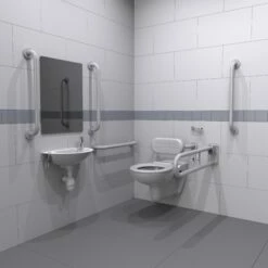 Nymas NymaPRO Wall Hung Doc M Toilet Pack With Steel Grab Rails And TMV3 Valve - White 5 Nymas NymaPRO Wall Hung Doc M Toilet Pack With Steel Grab Rails And TMV3 Valve - White -HEATANDPLUMB Sales nymas nymapro doc m pack dm850kc wh 2