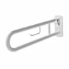 Nymas NymaPRO Lift And Lock Hinged Grab Rail With Roll Holder 800mm Length - White