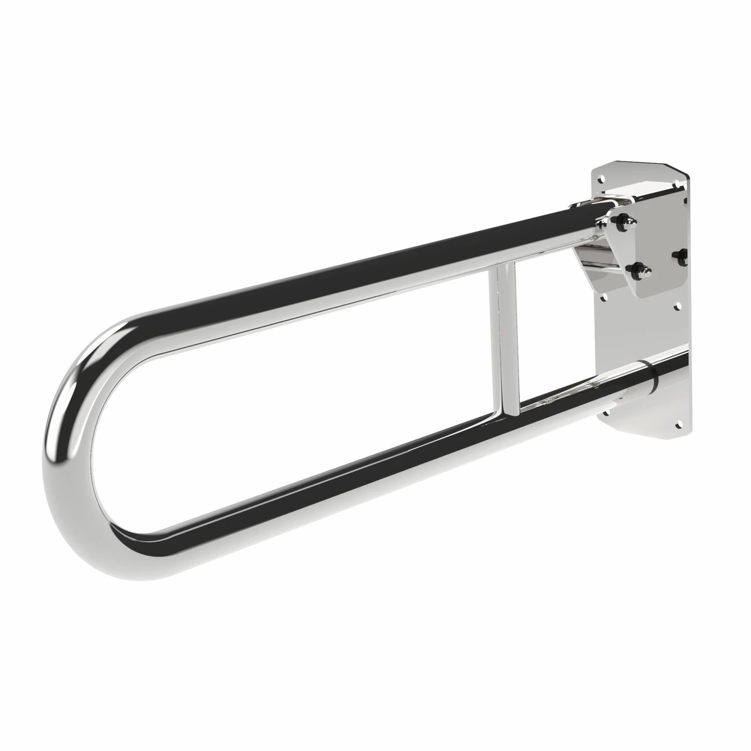 Nymas NymaPRO Stainless Steel Lift And Lock Hinged Grab Rail 650mm Length - Polished 4 Nymas NymaPRO Stainless Steel Lift And Lock Hinged Grab Rail 650mm Length - Polished - Image 2