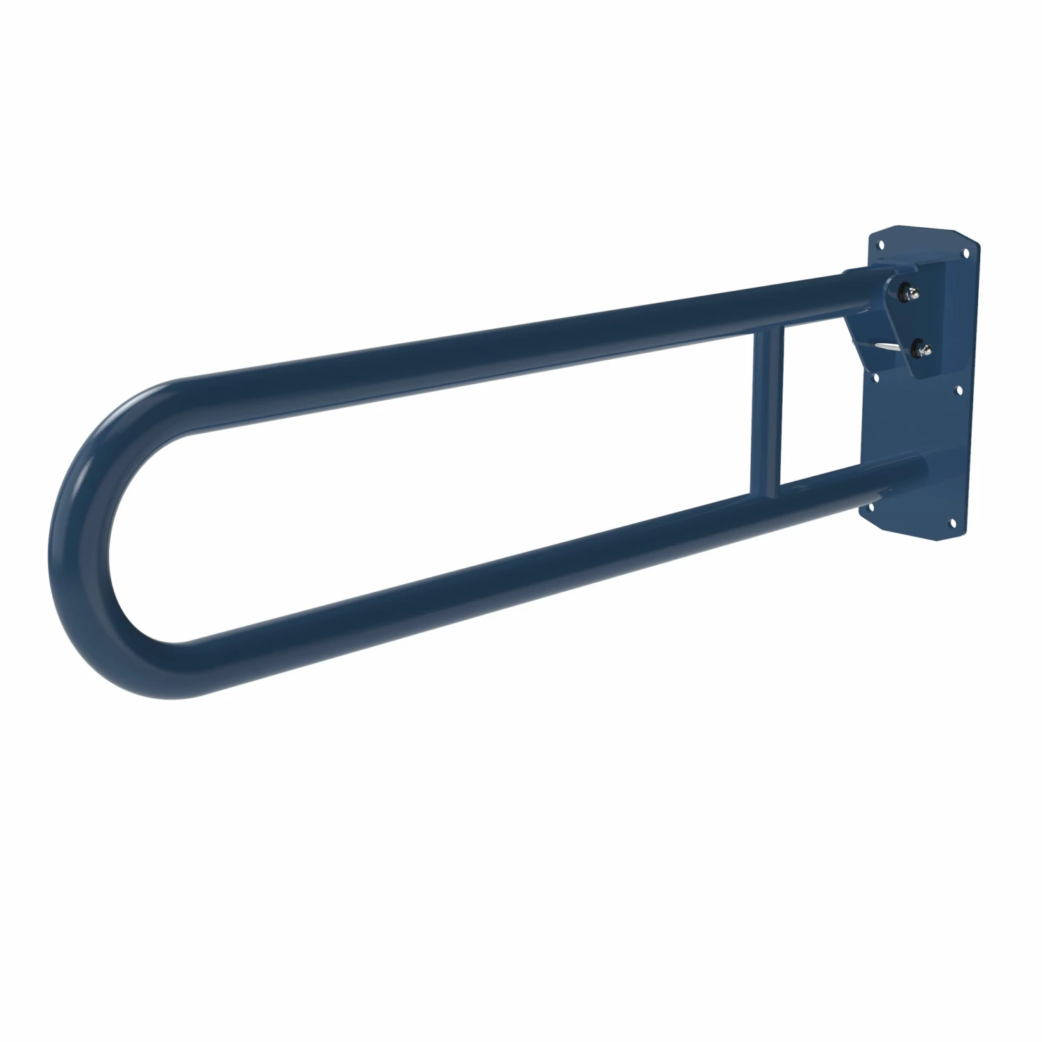 Nymas NymaPRO Stainless Steel Lift And Lock Hinged Grab Rail 800mm Length - Dark Blue 4 Nymas NymaPRO Stainless Steel Lift And Lock Hinged Grab Rail 800mm Length - Dark Blue - Image 2