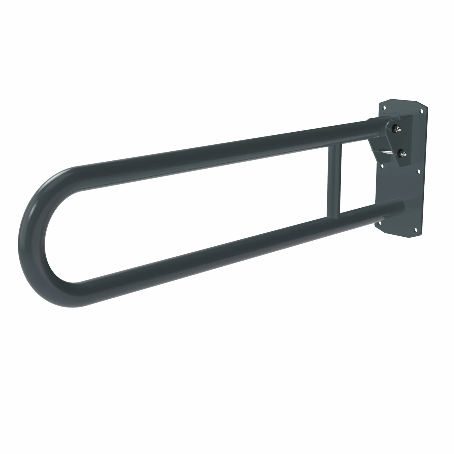 Nymas NymaPRO Stainless Steel Lift And Lock Hinged Grab Rail 800mm Length - Dark Grey 4 Nymas NymaPRO Stainless Steel Lift And Lock Hinged Grab Rail 800mm Length - Dark Grey - Image 2