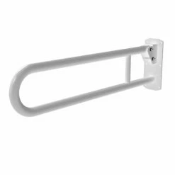 Nymas NymaPRO Stainless Steel Lift And Lock Hinged Grab Rail 800mm Length - White 5 Nymas NymaPRO Stainless Steel Lift And Lock Hinged Grab Rail 800mm Length - White -HEATANDPLUMB Sales nymas nymapro grab rail 211880 wh