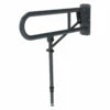 Nymas NymaPRO Lift And Lock Hinged Grab Rail With Leg 650mm Length - Dark Grey -HEATANDPLUMB Sales nymas nymapro grab rail 211965 dg 3