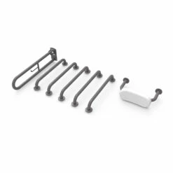 Nymas NymaPRO Concealed Fixing Grab Rails With Backrest Rail For Doc M Toilet Pack - Grey