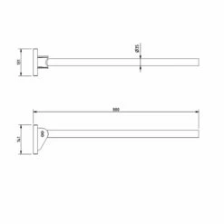Nymas NymaPRO Premium Friction Single Arm Hinged Grab Rail With Concealed Fixings 800mm Length - Satin 7 Nymas NymaPRO Premium Friction Single Arm Hinged Grab Rail With Concealed Fixings 800mm Length - Satin -HEATANDPLUMB Sales nymas nymapro grab rail 310480c mb 1 2