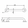 Nymas NymaPRO Stainless Steel Grab Rail 25mm Diameter 600mm Length - Polished 2 Nymas NymaPRO Stainless Steel Grab Rail 25mm Diameter 600mm Length - Polished -HEATANDPLUMB Sales nymas nymapro grab rail 311260 sp