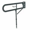 Nymas NymaPRO Trombone Hinged Support Steel Grab Rail With Leg 800mm Length - Dark Grey -HEATANDPLUMB Sales nymas nymapro grab rail ddgr bp dg 2