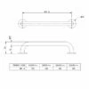Nymas NymaPRO Round Flange Steel Grab Rail 600mm Length - Dark Blue -HEATANDPLUMB Sales nymas nymapro grab rail g1235c wh 1
