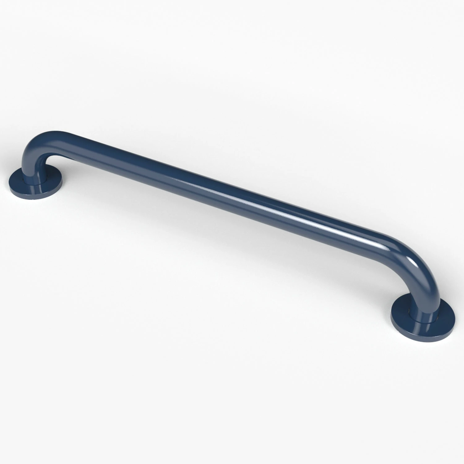 Nymas NymaPRO Round Flange Steel Grab Rail 600mm Length - Dark Blue 4 Nymas NymaPRO Round Flange Steel Grab Rail 600mm Length - Dark Blue - Image 2