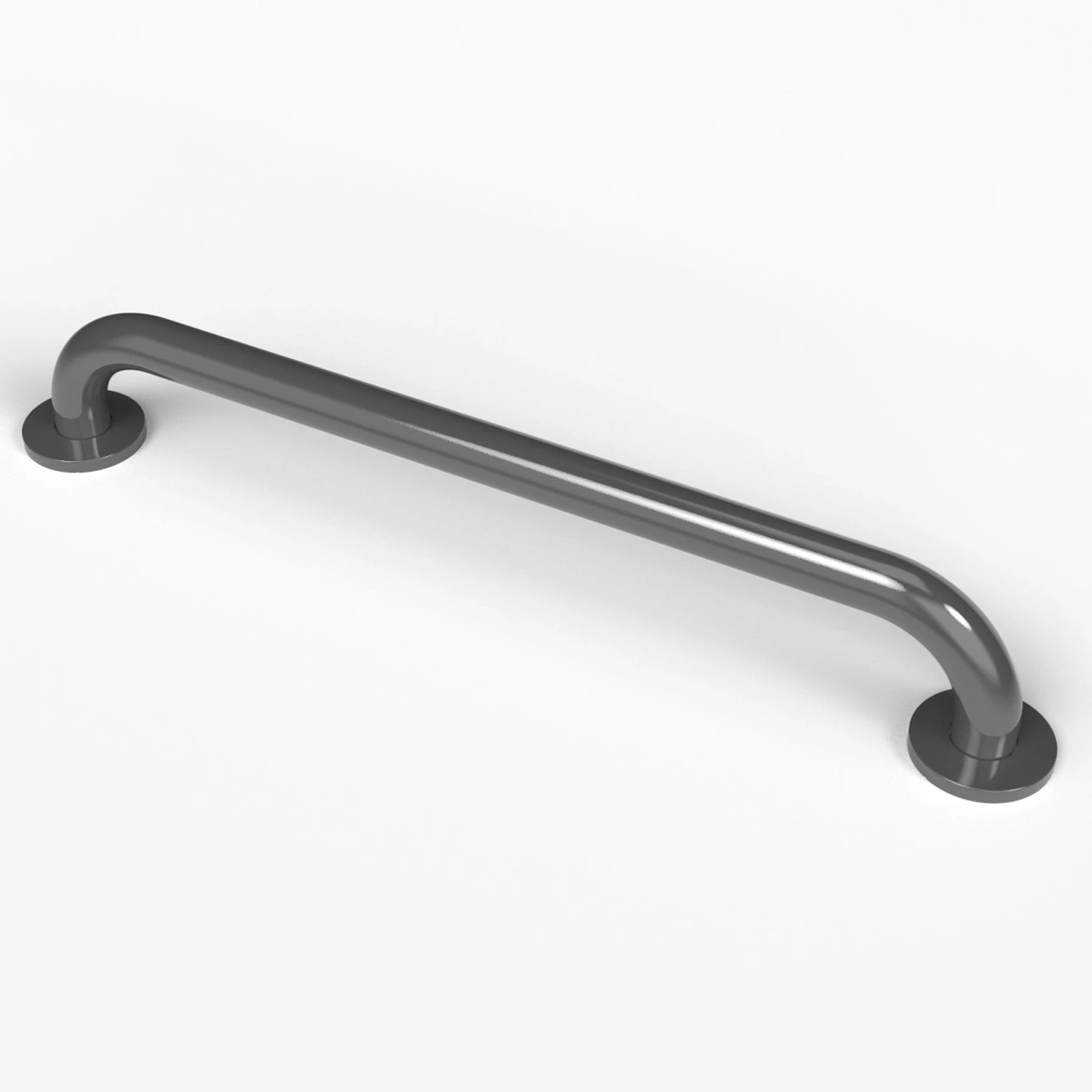 Nymas NymaPRO Round Flange Steel Grab Rail 600mm Length - Grey 4 Nymas NymaPRO Round Flange Steel Grab Rail 600mm Length - Grey - Image 2