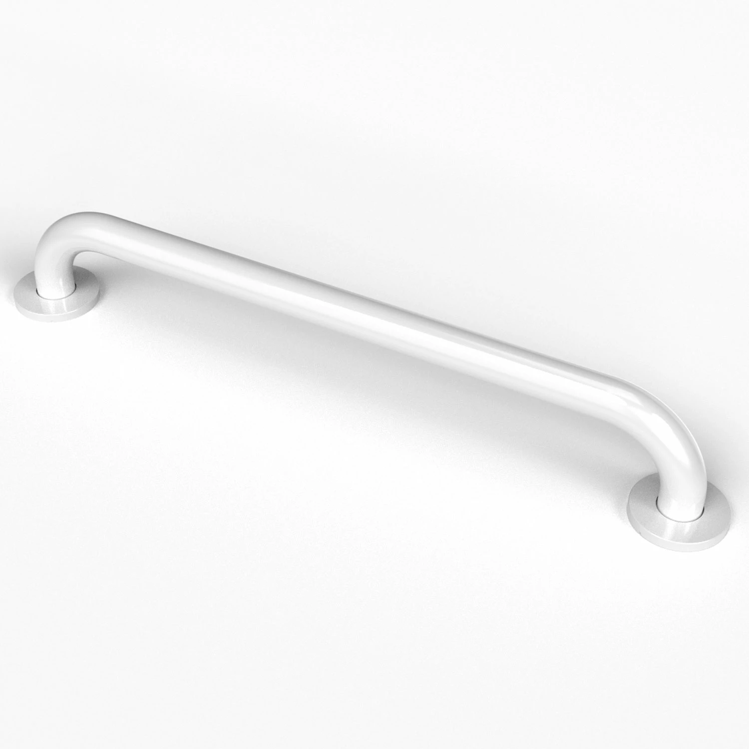 Nymas NymaPRO Round Flange Steel Grab Rail 600mm Length - White 4 Nymas NymaPRO Round Flange Steel Grab Rail 600mm Length - White - Image 2