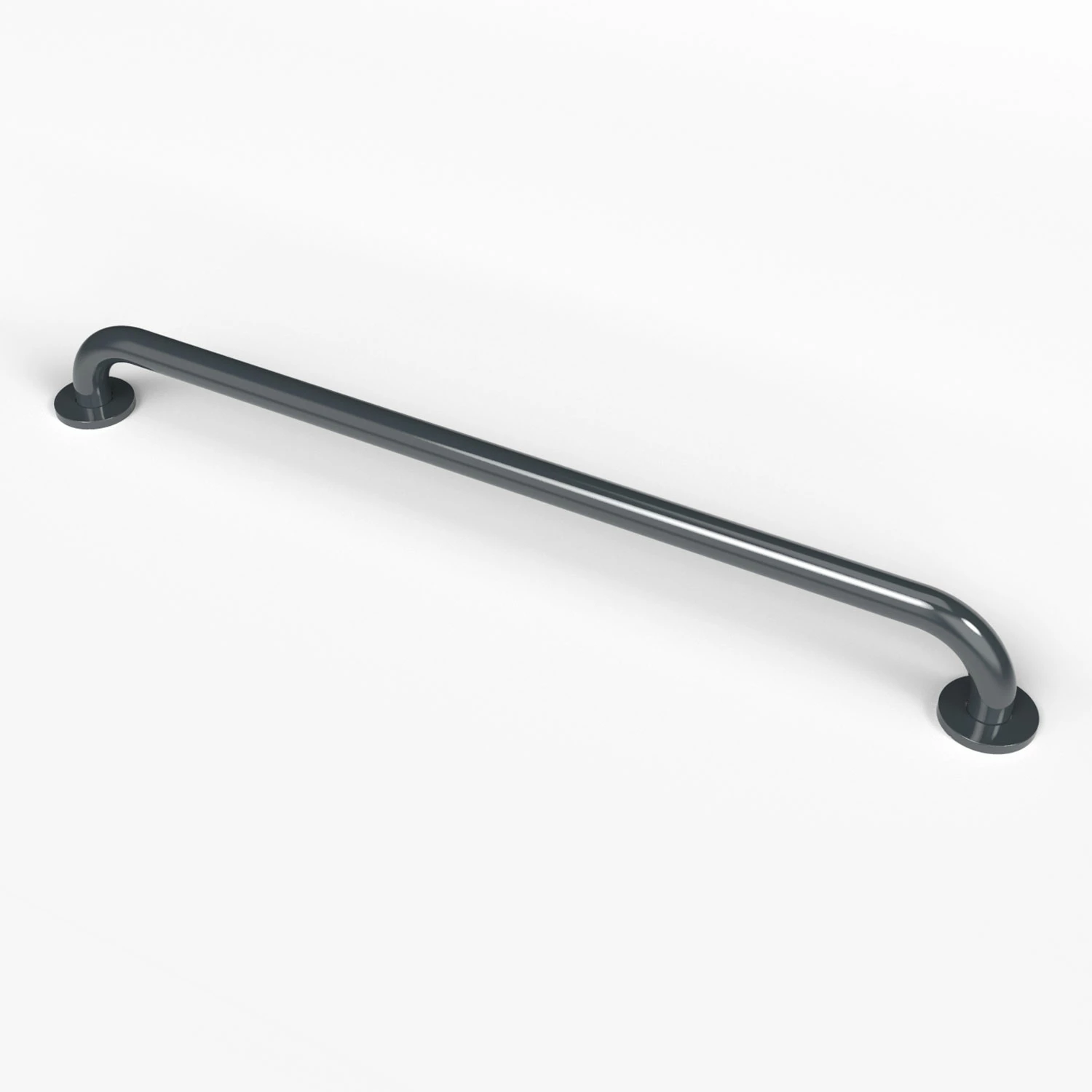 Nymas NymaPRO Round Flange Steel Grab Rail 900mm Length - Dark Grey 4 Nymas NymaPRO Round Flange Steel Grab Rail 900mm Length - Dark Grey - Image 2