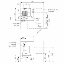Nymas NymaSTYLE Doc M Shower Pack With Luxury Satin Grab Rails