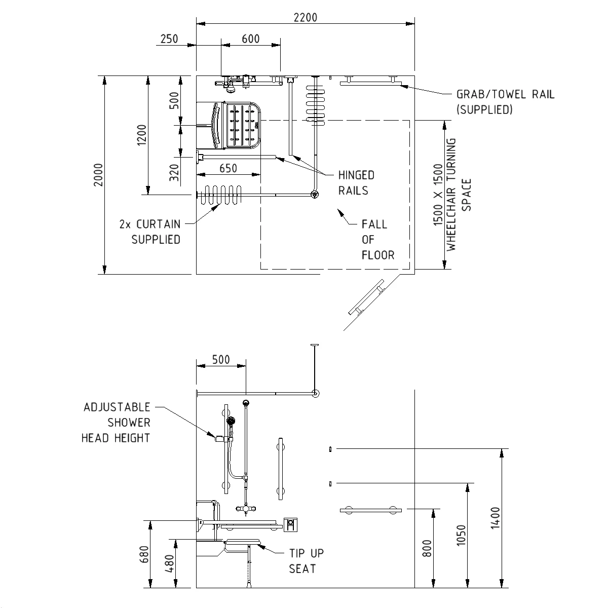 Nymas NymaSTYLE Doc M Shower Pack With Luxury Satin Grab Rails 3 Nymas NymaSTYLE Doc M Shower Pack With Luxury Satin Grab Rails