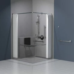 Nymas NymaSTYLE Doc M Shower Pack With Concealed Valves And Slimline Seat - Satin