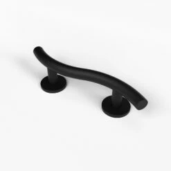 Nymas NymaSTYLE Luxury Curved Stainless Steel Grab Rail 355mm Wide - Matt Black