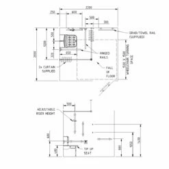Nymas NymaSTYLE Concealed Fixings Luxury Grab Rails For Doc M Shower Pack - Polished
