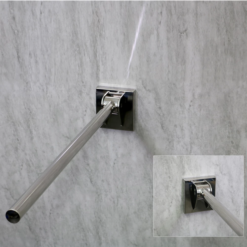 Nymas NymaPRO Premium Friction Single Arm Hinged Grab Rail With Concealed Fixings 800mm Length - Satin 3 Nymas NymaPRO Premium Friction Single Arm Hinged Grab Rail With Concealed Fixings 800mm Length - Satin