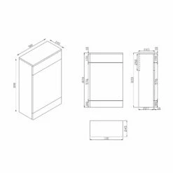 Orbit Ambience Back To Wall WC Unit 500mm Wide - Grey Oak 5 Orbit Ambience Back To Wall WC Unit 500mm Wide - Grey Oak -HEATANDPLUMB Sales orbit ambience bathroom furniture illumo024 1 4