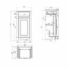 Orbit Classica Traditional Side Cabinet 400mm Wide 1-Drawer And 1-Door - Chalk White 1 Orbit Classica Traditional Side Cabinet 400mm Wide 1-Drawer And 1-Door - Chalk White -HEATANDPLUMB Sales orbit classica bathroom furniture tradfurn008 1 1