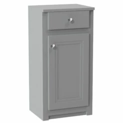 Orbit Classica Traditional Side Cabinet 400mm Wide 1-Drawer And 1-Door - Stone Grey