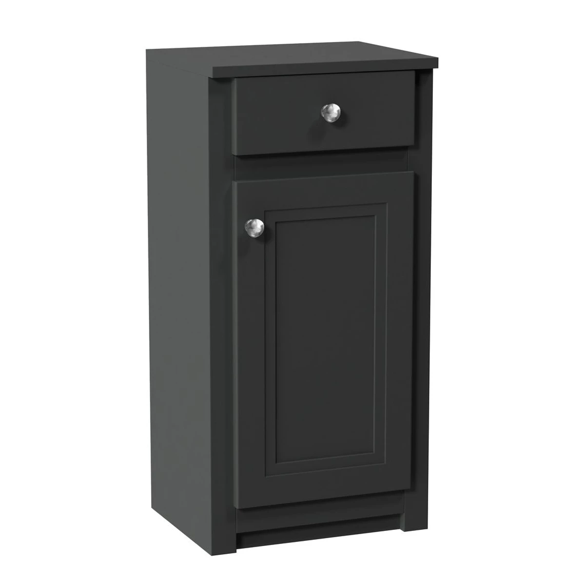 Orbit Classica Traditional Side Cabinet 400mm Wide 1-Drawer And 1-Door - Charcoal Grey 3 Orbit Classica Traditional Side Cabinet 400mm Wide 1-Drawer And 1-Door - Charcoal Grey