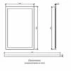 Orbit Classica Traditional Bathroom Mirror 900mm H X 600mm W - Chalk White