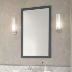 Orbit Classica Traditional Bathroom Mirror 900mm H X 600mm W - Silk Charcoal Grey -HEATANDPLUMB Sales orbit classica bathroom mirror tradfurn013 1