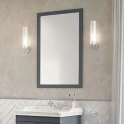 Orbit Classica Traditional Bathroom Mirror 900mm H X 600mm W - Silk Charcoal Grey -HEATANDPLUMB Sales orbit classica bathroom mirror tradfurn013 2