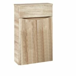 Orbit Contour Back To Wall WC Unit 500mm Wide - Driftwood