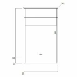 Orbit Contour Back To Wall WC Unit 500mm Wide - Gloss White -HEATANDPLUMB Sales orbit contour bathroom furniture contour 500wcunit indigo 3
