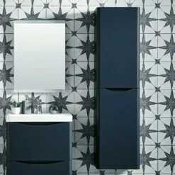 Orbit Contour Wall Hung Tall Storage Unit 400mm Wide - Gloss White -HEATANDPLUMB Sales orbit contour bathroom furniture orconwhsu40 1