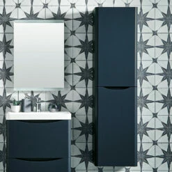 Orbit Contour Wall Hung Tall Storage Unit 400mm Wide - Indigo Blue 7 Orbit Contour Wall Hung Tall Storage Unit 400mm Wide - Indigo Blue -HEATANDPLUMB Sales orbit contour bathroom furniture orconwhsu40