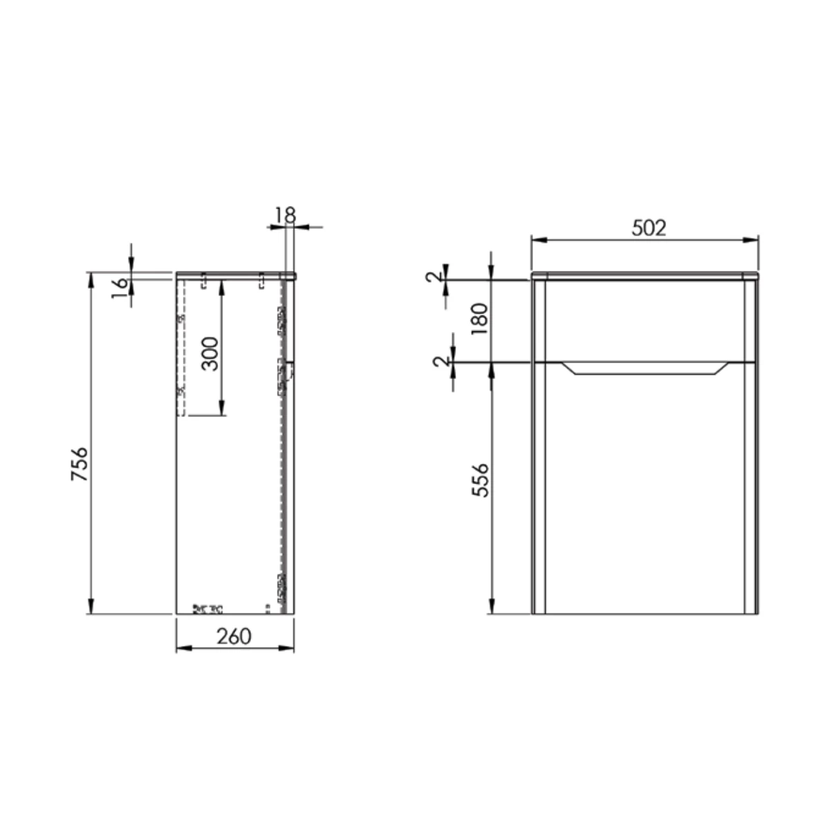 Orbit Ella Back To Wall WC Unit 500mm Wide - Matt Anthracite 4 Orbit Ella Back To Wall WC Unit 500mm Wide - Matt Anthracite - Image 2