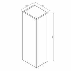 Orbit Illumo Wall Hung Tall Boy Storage Unit 300mm Wide - Rustic Oak 9 Orbit Illumo Wall Hung Tall Boy Storage Unit 300mm Wide - Rustic Oak -HEATANDPLUMB Sales orbit illumo bathroom furniture illumo009 2