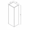 Orbit Illumo Wall Hung Tall Boy Storage Unit 300mm Wide - Matt White -HEATANDPLUMB Sales orbit illumo bathroom furniture illumo020