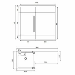 Orbit Life LH Combination Unit With Sculptured Basin 900mm Wide - Gloss White 7 Orbit Life LH Combination Unit With Sculptured Basin 900mm Wide - Gloss White -HEATANDPLUMB Sales orbit life bathroom furniture lifefurn001 lifefurn004 lifefurn007 1
