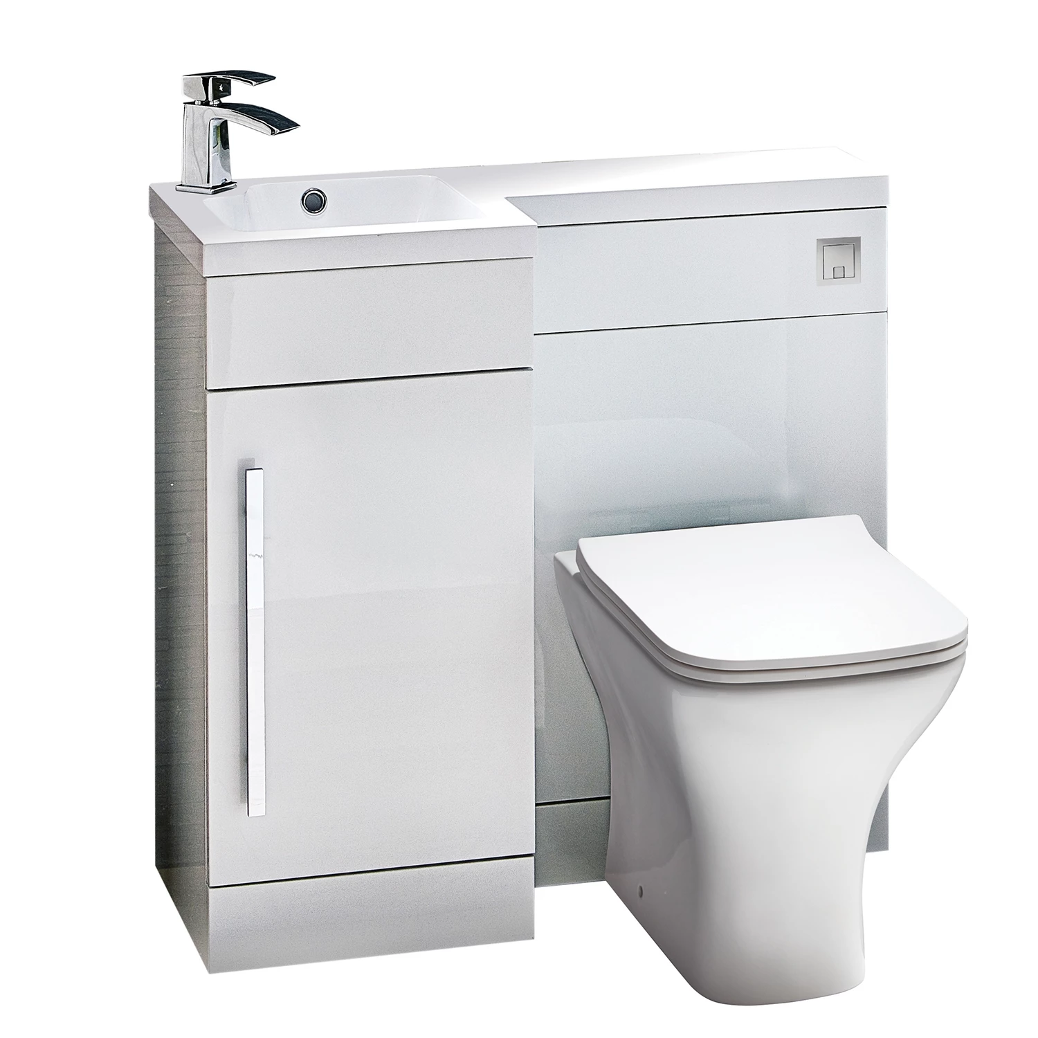 Orbit Life LH Combination Unit With Sculptured Basin 900mm Wide - Gloss White 3 Orbit Life LH Combination Unit With Sculptured Basin 900mm Wide - Gloss White