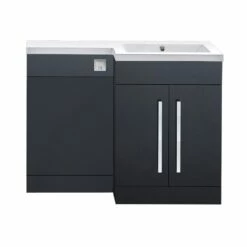 Orbit Life RH Combination Unit With Sculptured Basin 1100mm Wide - Graphite Grey