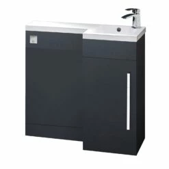 Orbit Life RH Combination Unit With Sculptured Basin 900mm Wide - Graphite Grey