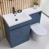 Orbit Life LH Combination Unit With Sculptured Basin 1100mm Wide - Graphite Grey -HEATANDPLUMB Sales orbit life bathroom furniture lifefurn009 lifefurn012 lifefurn017 4